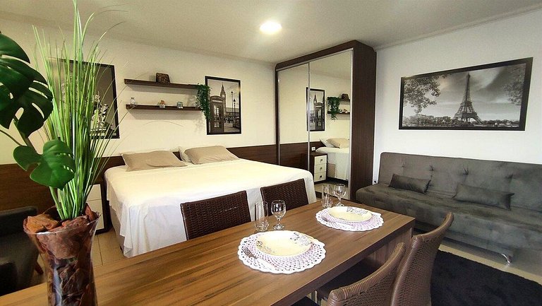 Lindo Studio Centro de Foz/cama KingSize/WIFI