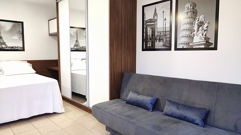 Studio TOP 44m² Centro/WIFI/Garagem