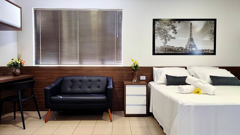 Lindo Studio Centro de Foz/cama KingSize/WIFI
