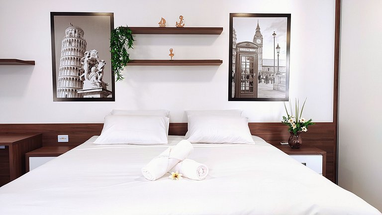 Lindo Studio Centro de Foz/cama KingSize/WIFI