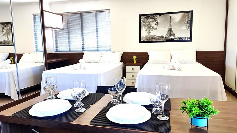 Lindo Studio Centro de Foz/cama KingSize/WIFI