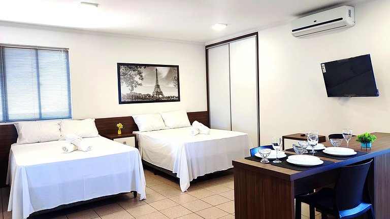 Lindo Studio Centro de Foz/cama KingSize/WIFI