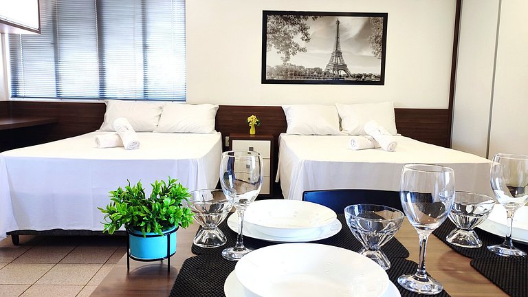 Lindo Studio Centro de Foz/cama KingSize/WIFI