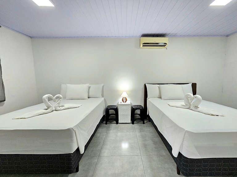 Casa 3 quartos com 6 camas - bairro tranquilo