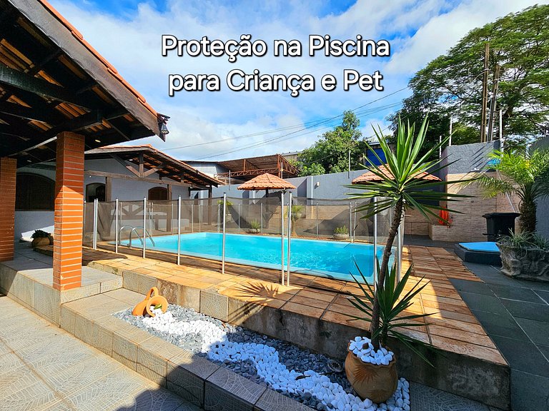 Casa Familiar 3 quartos c Piscina prox centro