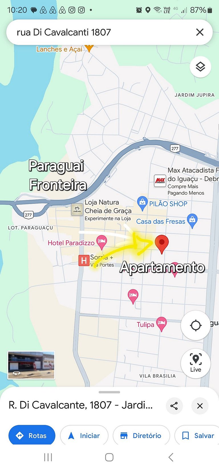 Apt 2 min do Paraguai para 5 pessoas com garagem