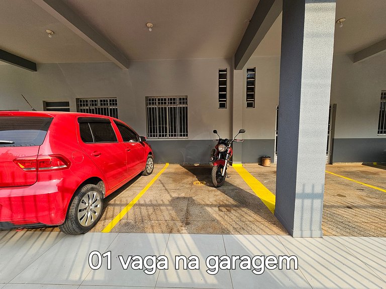 Apt Centro 2 quartos 2 banheiros com garagem