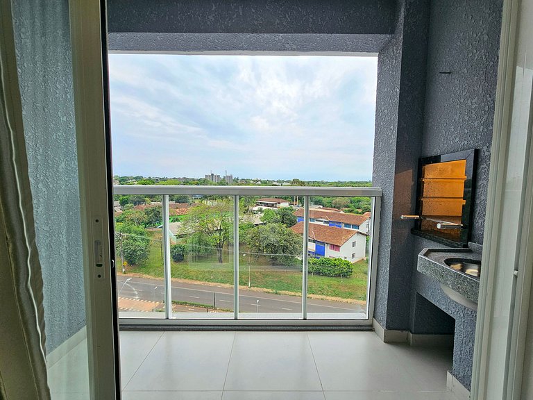 Apt Novo 1 min centro linda vista garagem elevador