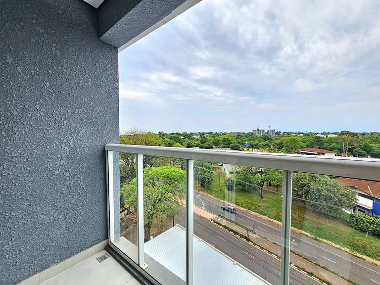 Apt Novo 1 min centro linda vista garagem elevador