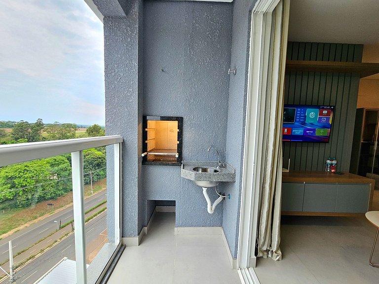 Apt Novo 1 min centro linda vista garagem elevador