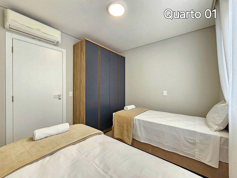 Apt Novo 1 min centro linda vista garagem elevador