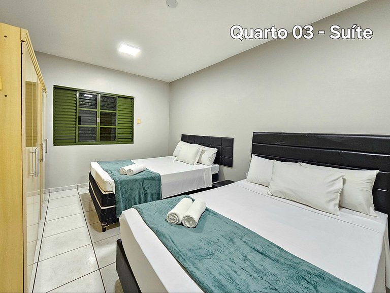 3 quartos 3 banheiros 5 min Arg e 15 min Cataratas