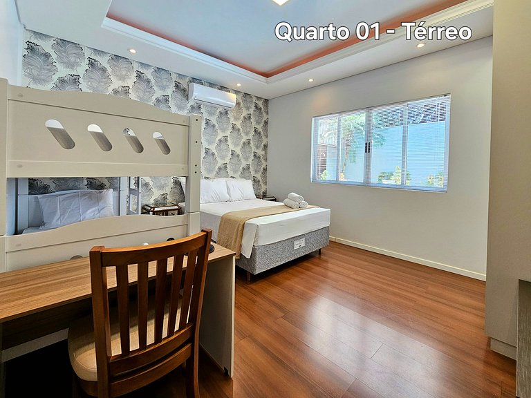 Alto Padrão quarto térreo, no centro de Foz