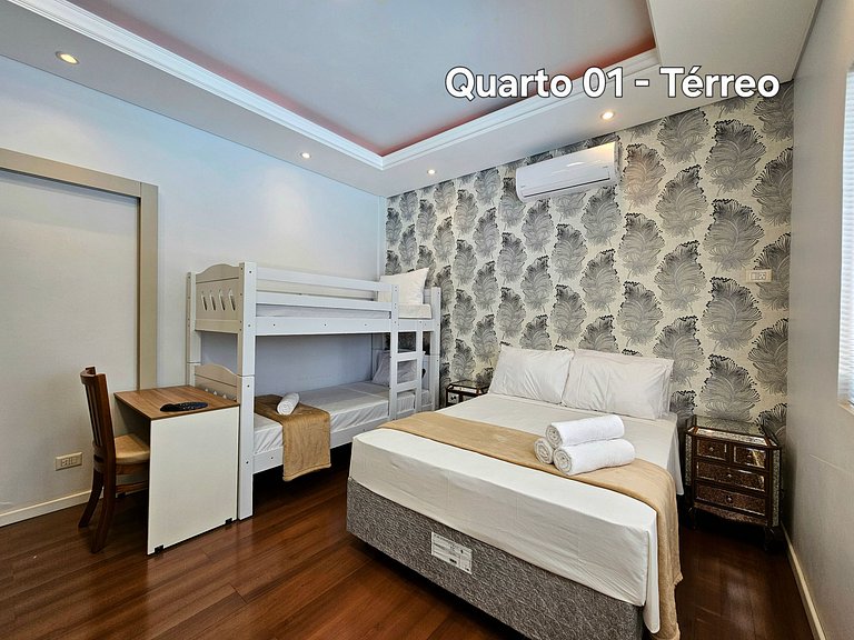 Alto Padrão quarto térreo, no centro de Foz