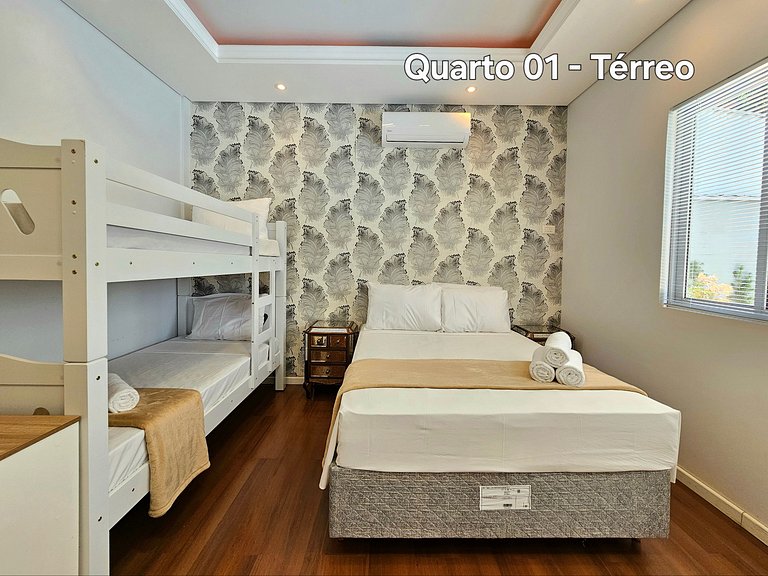 Alto Padrão quarto térreo, no centro de Foz