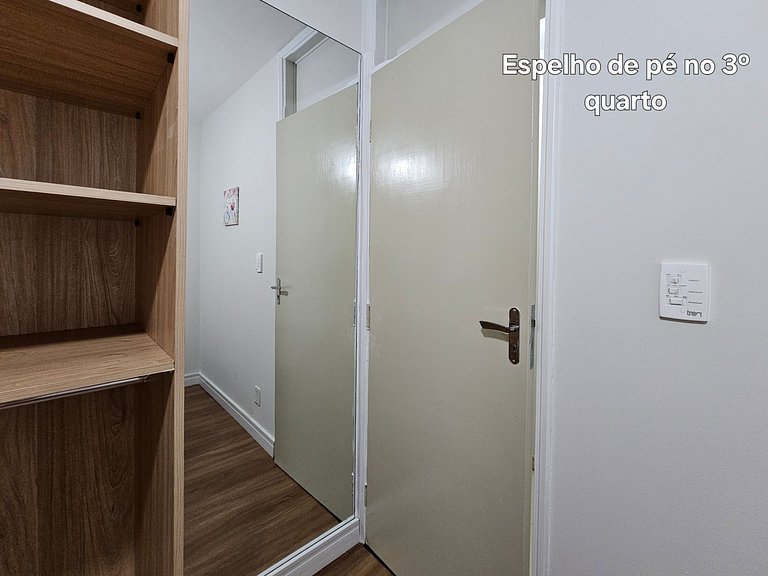Apt 602 com 3 quartos 10min Paraguai e 5min centro