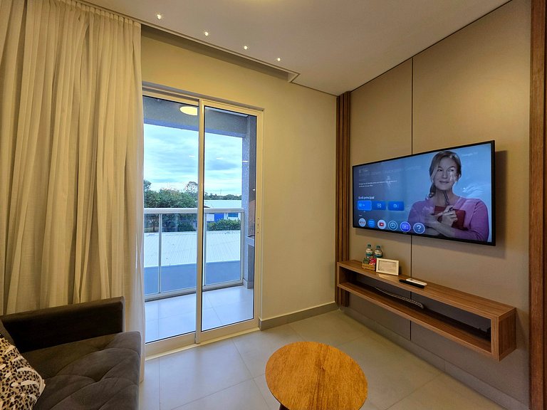 Apt Alto Pãdrão 2 quartos 2 banheiros 2 min centro