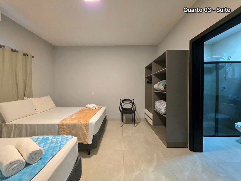 2 suítes e 2 quartos bairro tranquilo prox centro