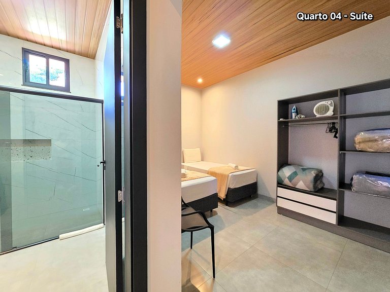 2 suítes e 2 quartos bairro tranquilo prox centro