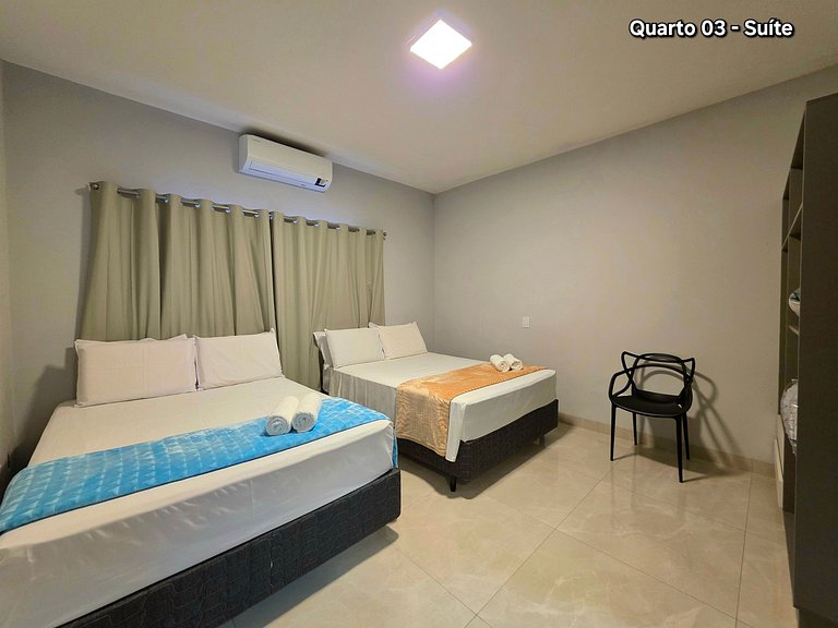 2 suítes e 2 quartos bairro tranquilo prox centro