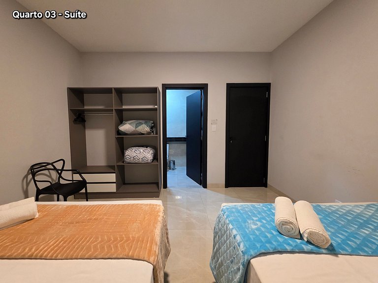 2 suítes e 2 quartos bairro tranquilo prox centro