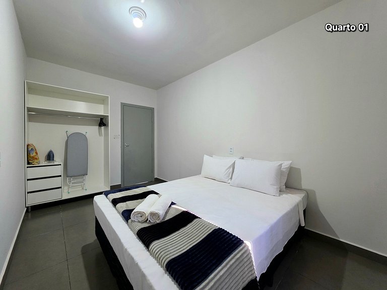 Casa 01 com 2 quartos, churrasqueira 15min centro