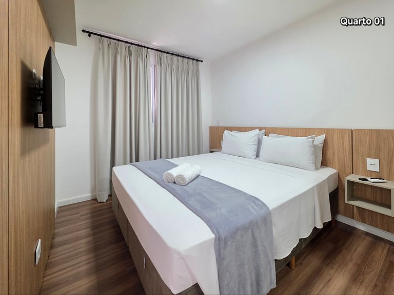 Apt 2 quartos no Royal Legacy com piscina/academia