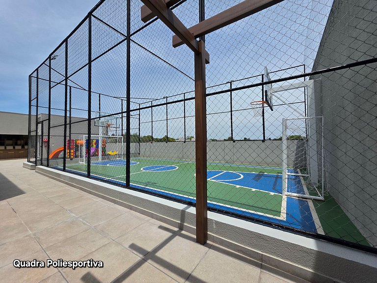 Apt 2 quartos no Royal Legacy com piscina/academia