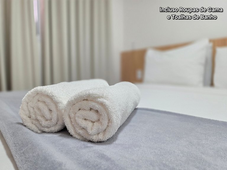 Apt 2 quartos no Royal Legacy com piscina/academia