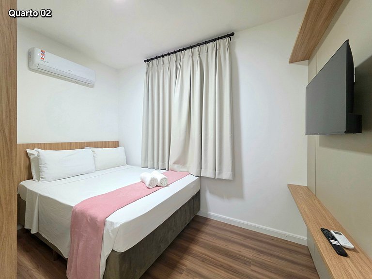 Apt 2 quartos no Royal Legacy com piscina/academia