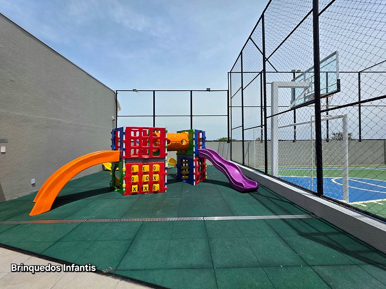 Apt 2 quartos no Royal Legacy com piscina/academia