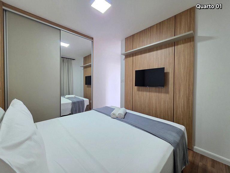 Apt 2 quartos no Royal Legacy com piscina/academia