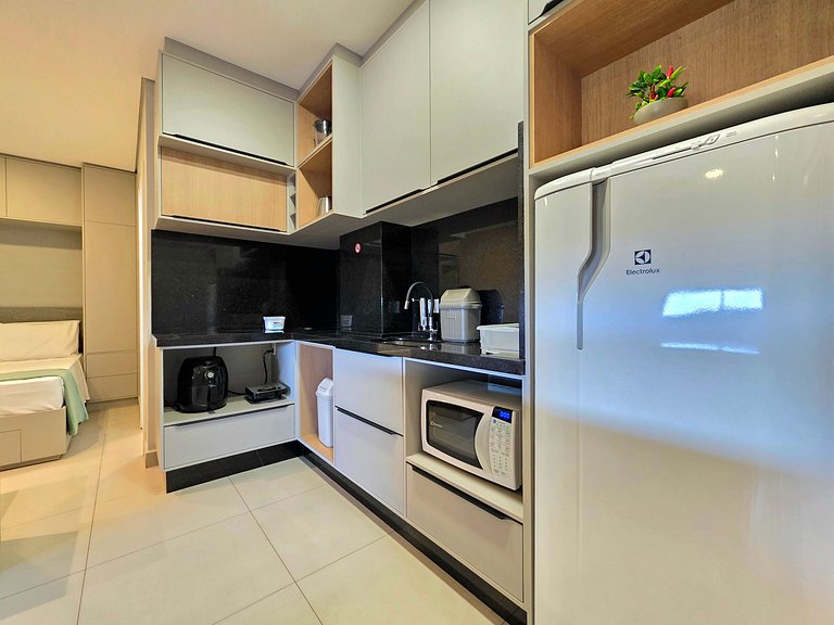 Flat novo e moderno, 4 pessoas ao lado do Paraguai