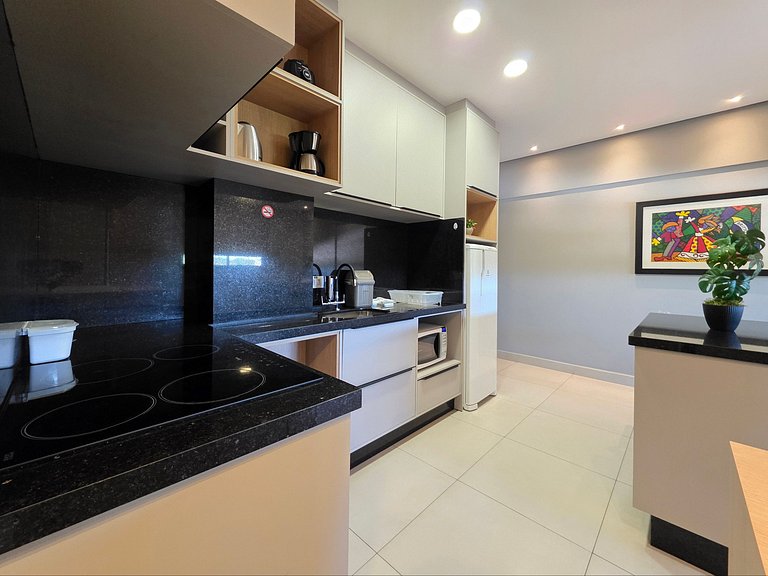 Flat novo e moderno, 4 pessoas ao lado do Paraguai