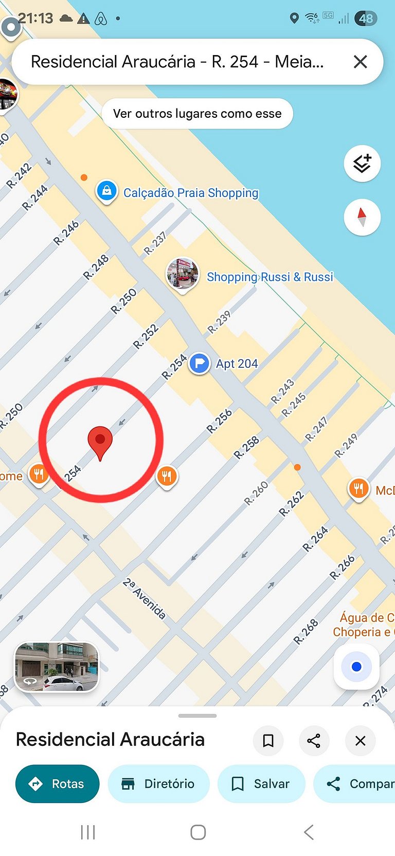 Apt 3 Quartos c/ garagem 150m do mar em Meia Praia