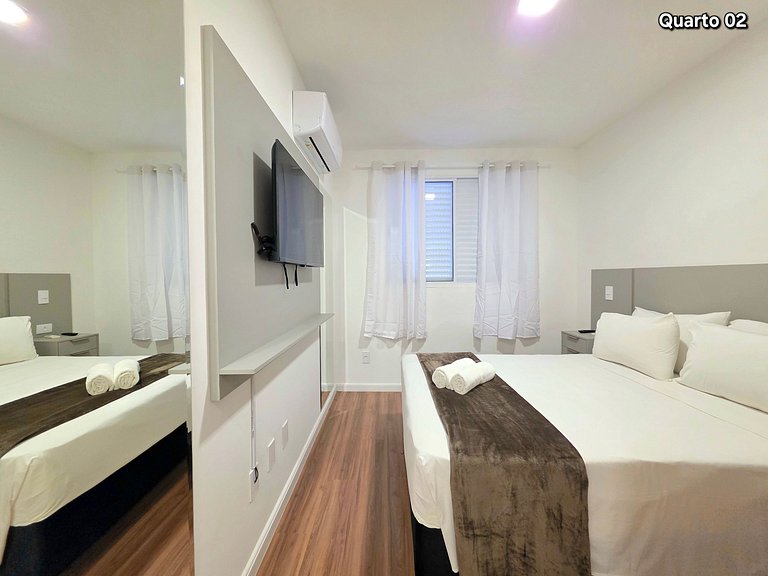 Apt 406 Novo e Confort 2 quartos piscina/academia