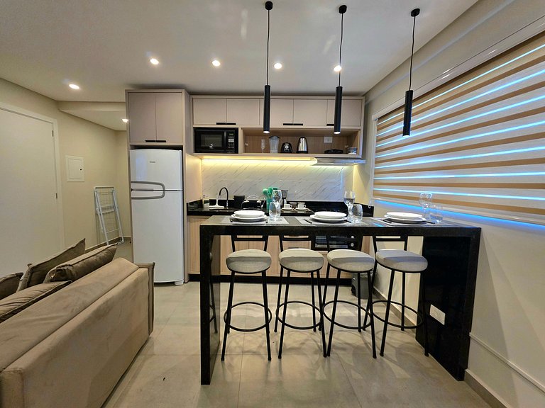 Studio moderno e novíssimo no centro de Foz