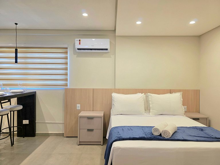 Studio moderno e novíssimo no centro de Foz