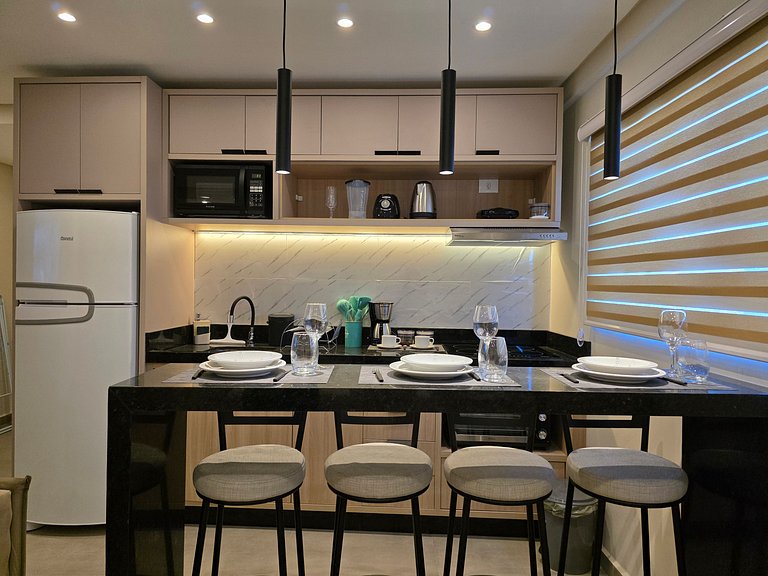 Studio moderno e novíssimo no centro de Foz