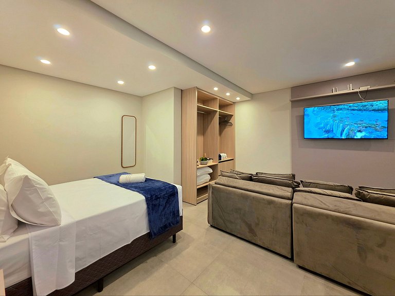 Studio moderno e novíssimo no centro de Foz