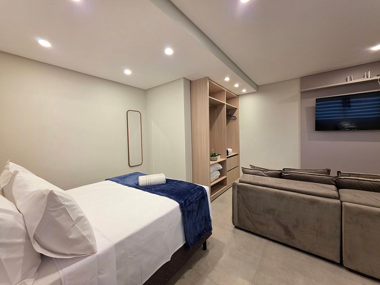 Studio moderno e novíssimo no centro de Foz