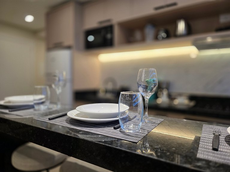 Studio moderno e novíssimo no centro de Foz