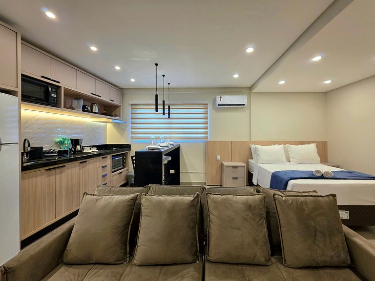 Studio moderno e novíssimo no centro de Foz