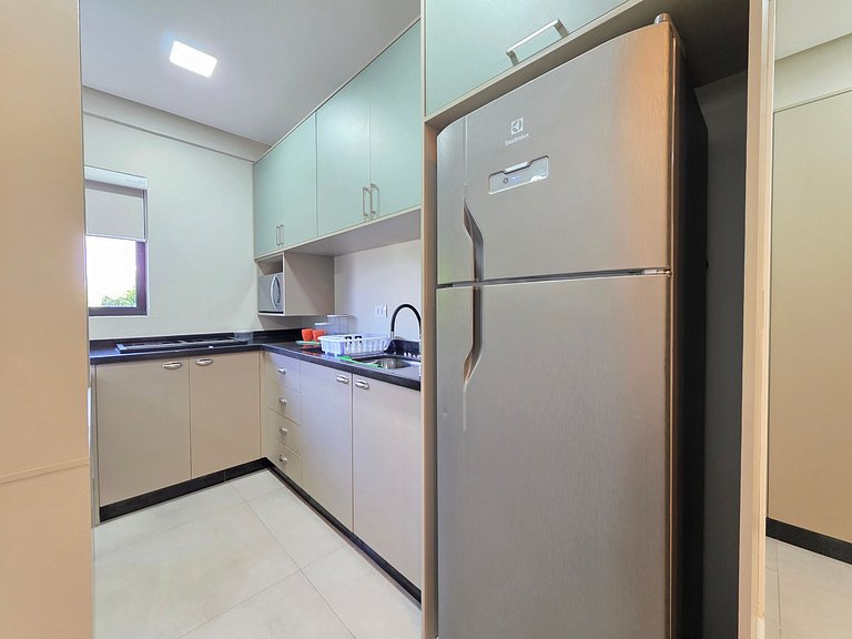 Studio 304 Novíssimo para 4 pessoas no Centro