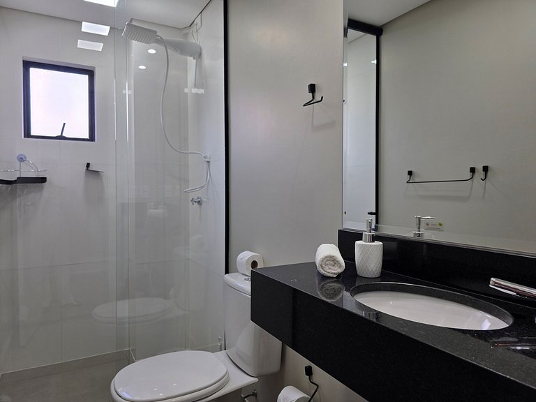 Studio 304 Novíssimo para 4 pessoas no Centro