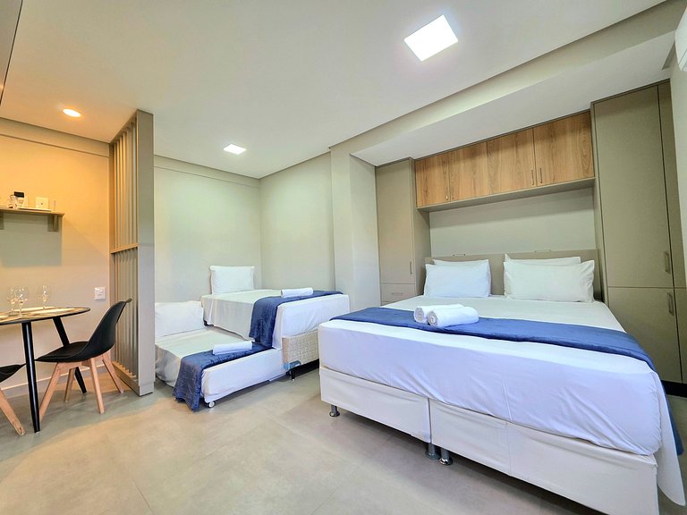 Studio 404 Novo 3 camas no Centro