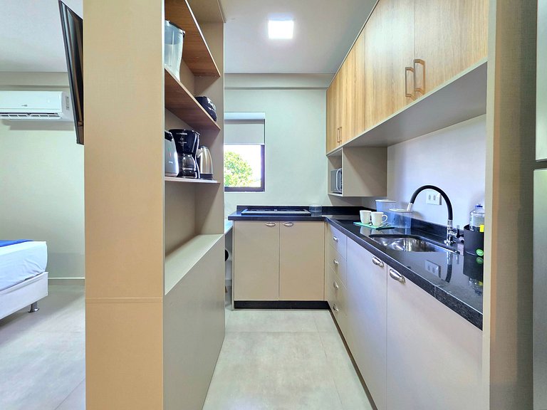 Studio 404 Novo 3 camas no Centro