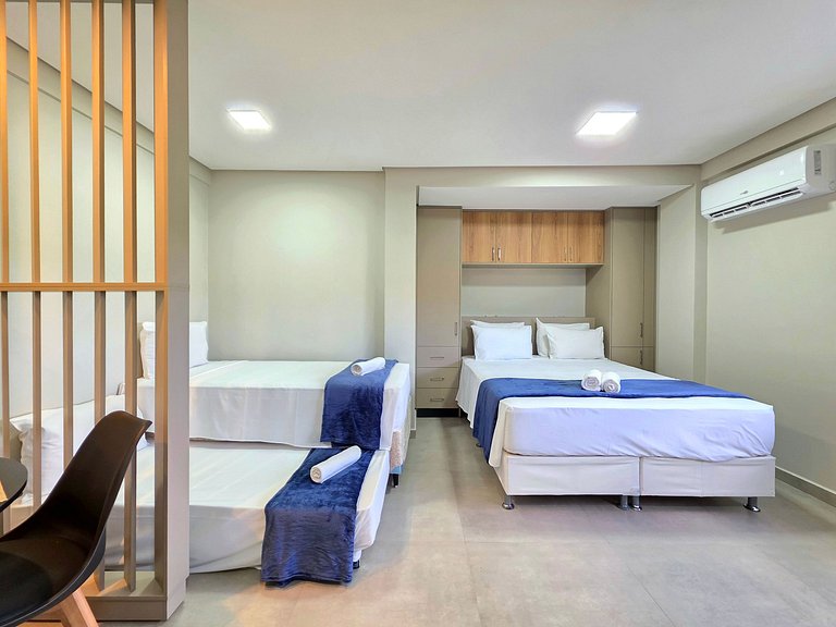 Studio 404 Novo 3 camas no Centro