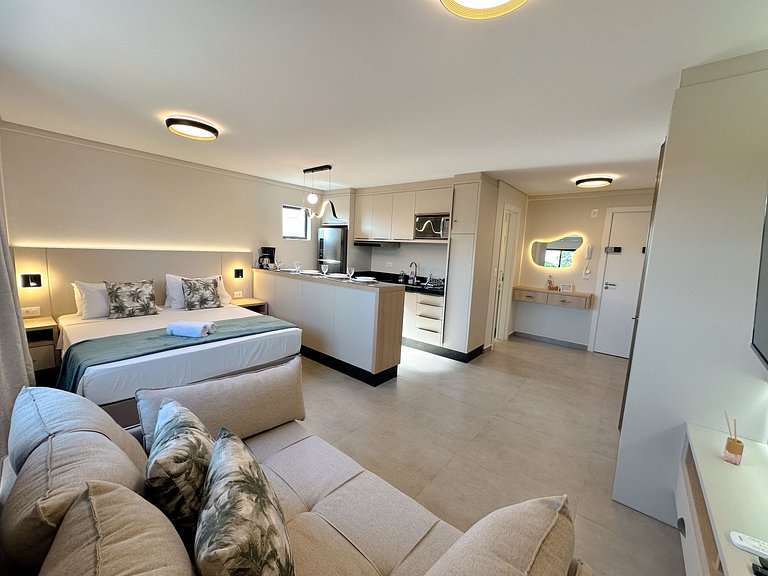 Conforto e vista para a selva no centro de Foz