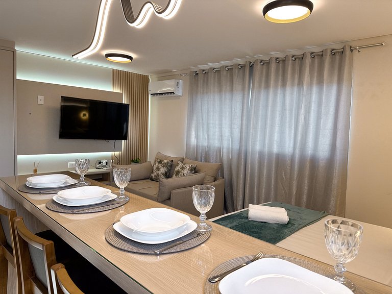 Conforto e vista para a selva no centro de Foz